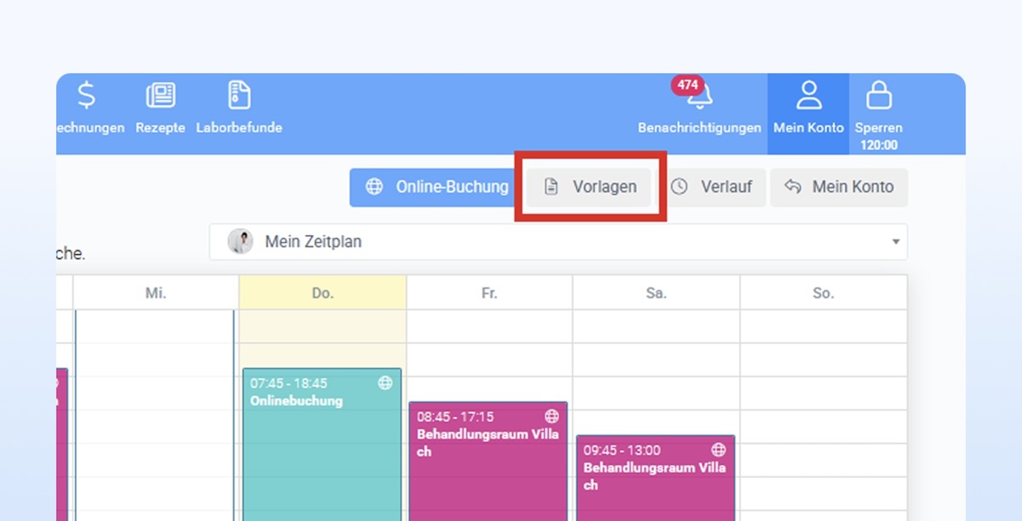 Zeitplanvorlagen (Zeitpläne mit zeitlicher Beschränkung erstellen)
