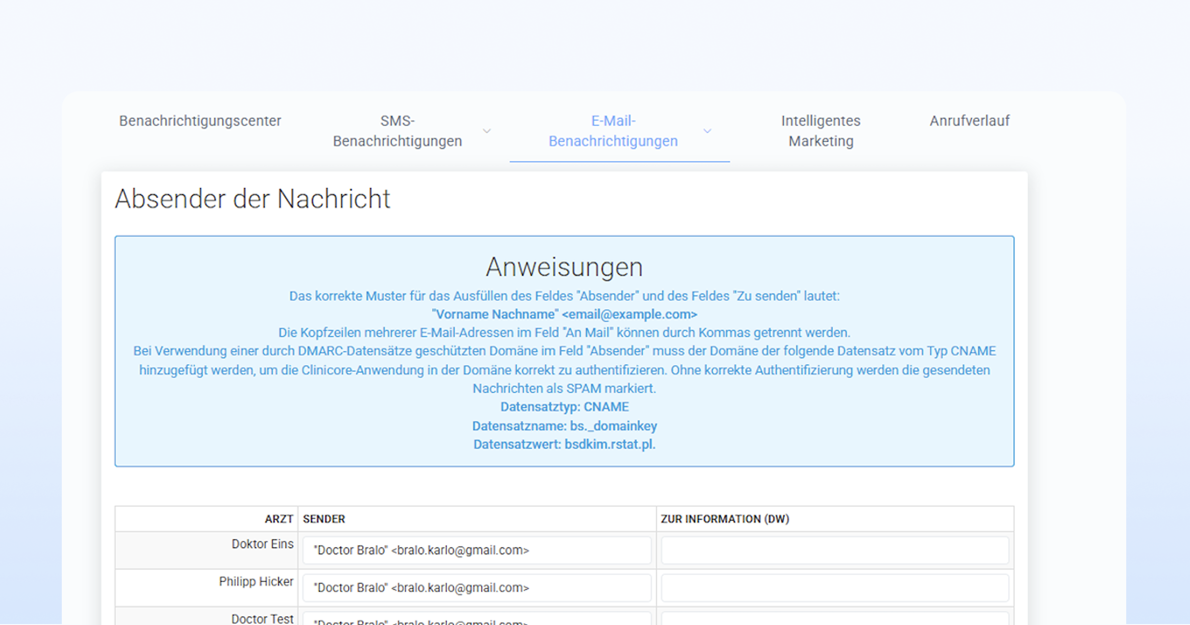 E-Mail-Einstellungen konfigurieren