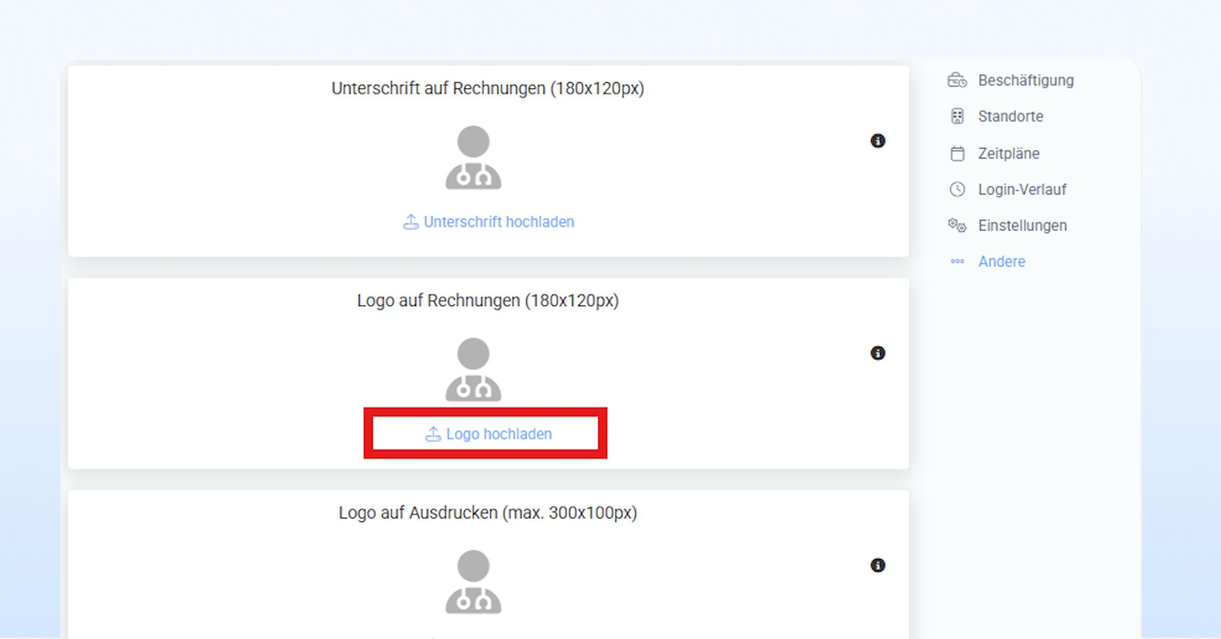 Hinzufügen des Firmenlogos